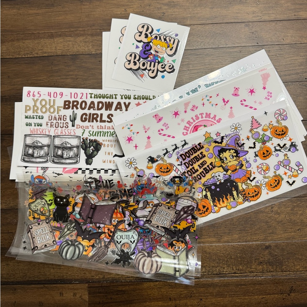 Assorted UV DTF Decals